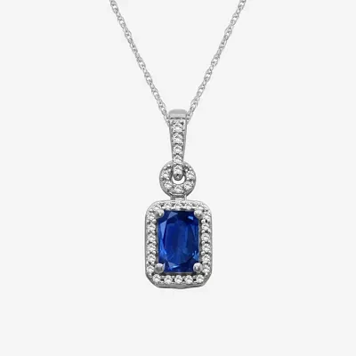 Womens Gemstone & 1/10 CT. T.W. Natural Diamond 10K Gold 18 Inch Pendant Necklace