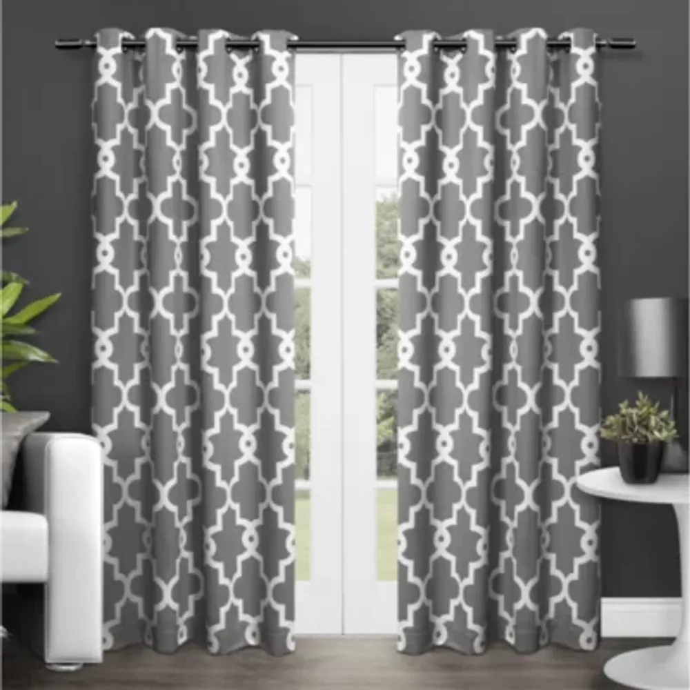 Exclusive Home Curtains Ironwork Grommet Top Energy Saving Blackout Set of 2 Curtain Panel
