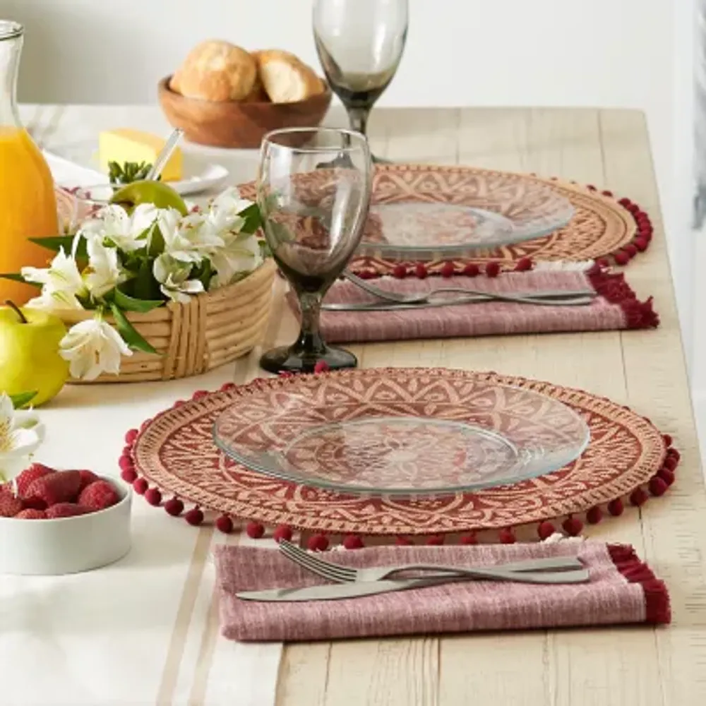 Design Imports Barn Red Round 6-pc. Placemats