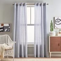 CHF Cargo Stripe Grommet Top Light-Filtering Set of 2 Curtain Panel