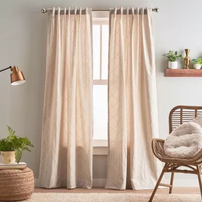 CHF Mallorca Back Tab Light-Filtering Set of 2 Curtain Panel