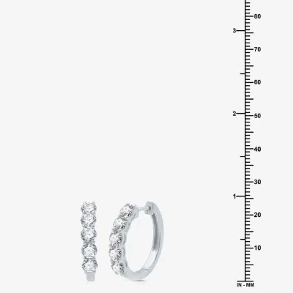 2 CT.T.W.Certified (H-I / I1) Lab Grown Diamond 10K or 14K White Yellow Gold 19mm Hoop Earrings