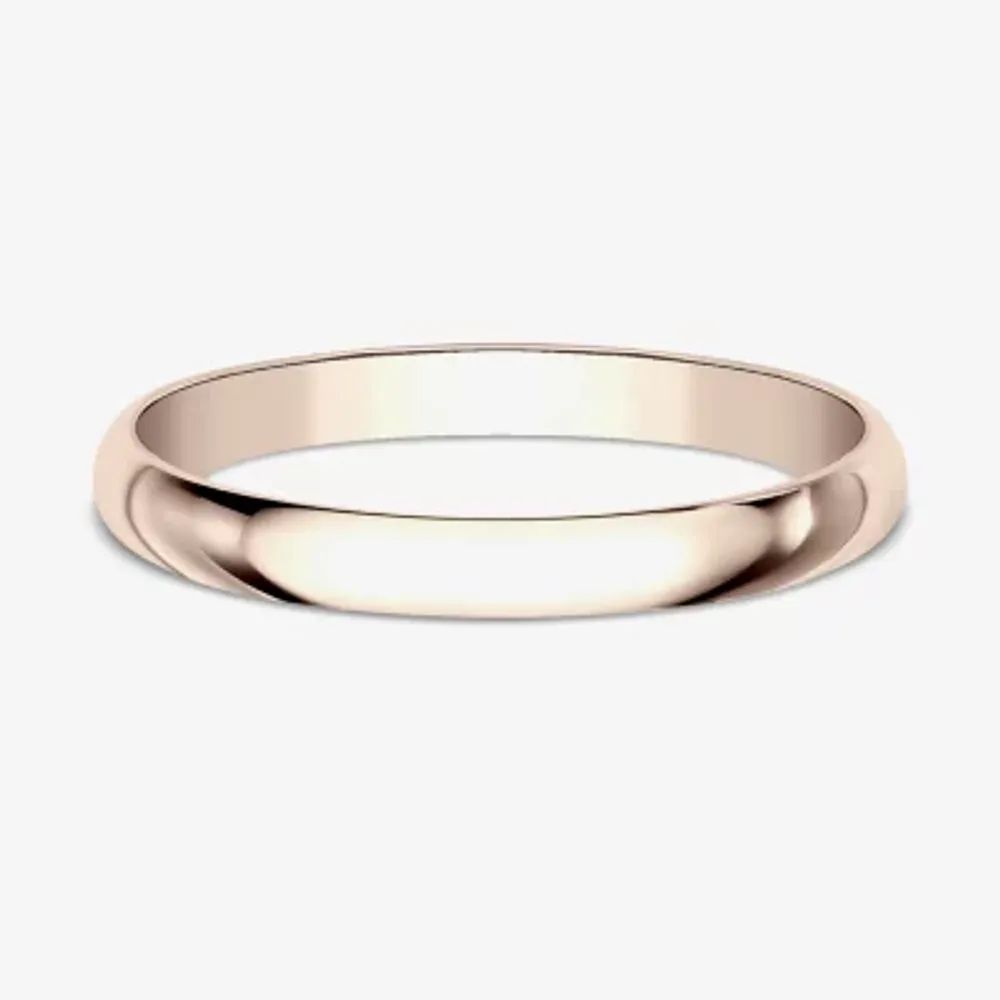 Womens 2MM 10K White Gold Wedding Band