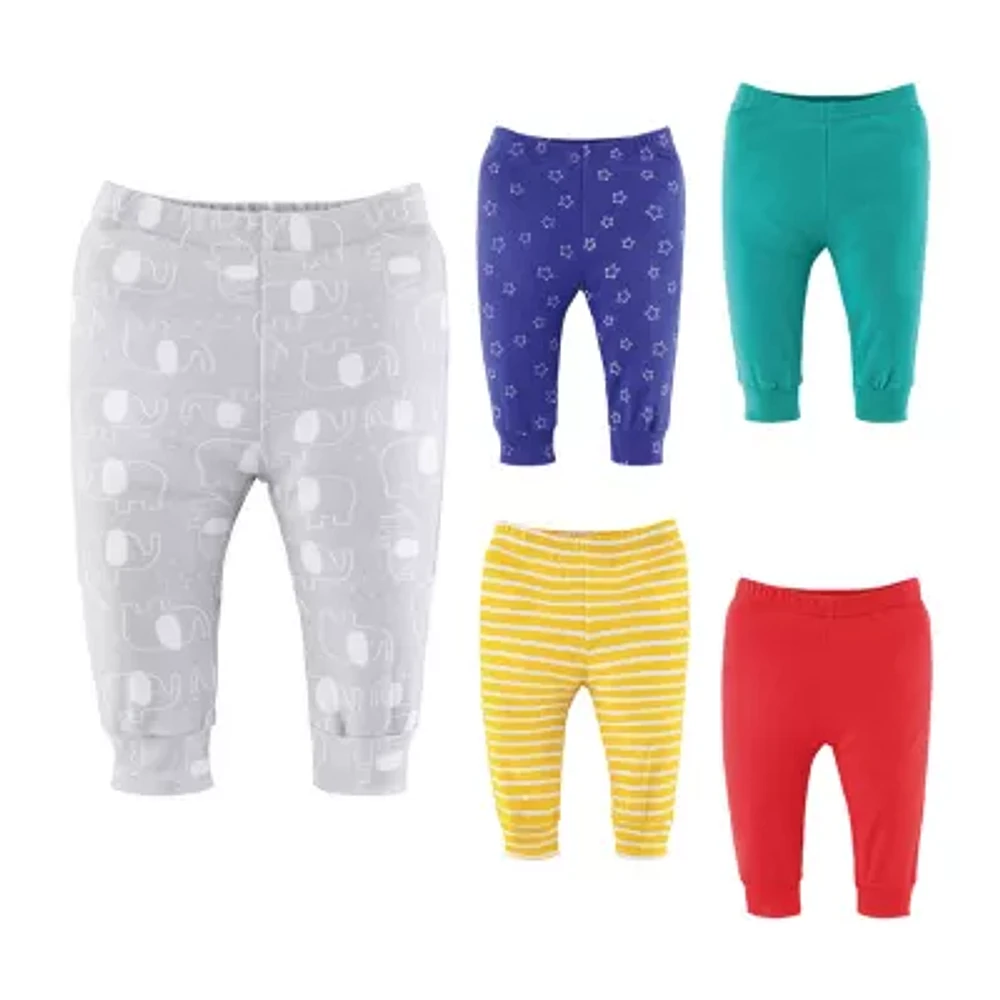 The Peanutshell Elephant Brights Baby Unisex Tapered Regular Fit Pull-On Pant