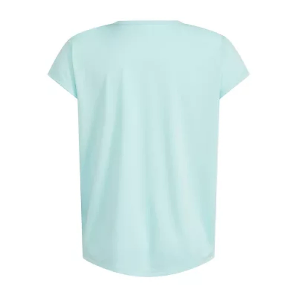 adidas Big Kid Girls Round Neck Short Sleeve Regular Fit Graphic T-Shirt