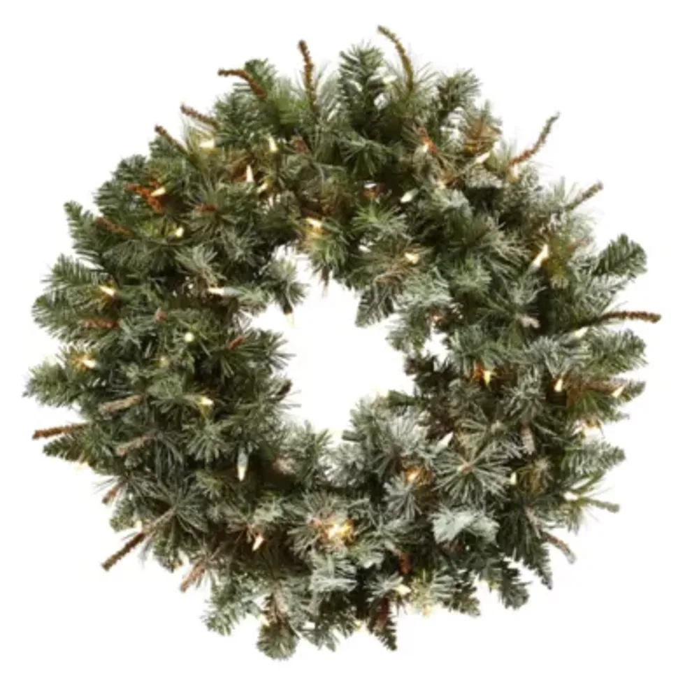 Nearly Natural 30in Lighted Wreath