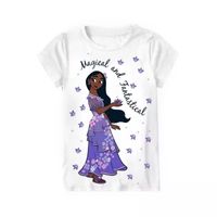Disney Collection Little & Big Kid Girls Crew Neck Short Sleeve Regular Fit Encanto Graphic T-Shirt