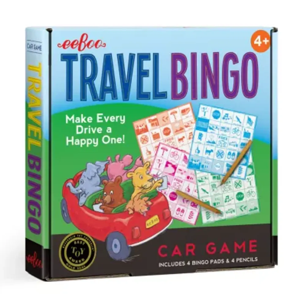 Eeboo Travel Bingo Game Ages 4+ 8-pc. Travel Game