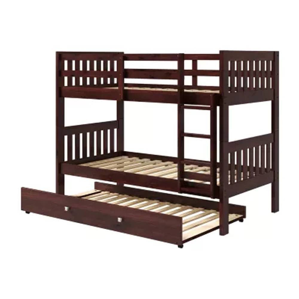 Austin Mission Twin over Bunk Bed with Trundle