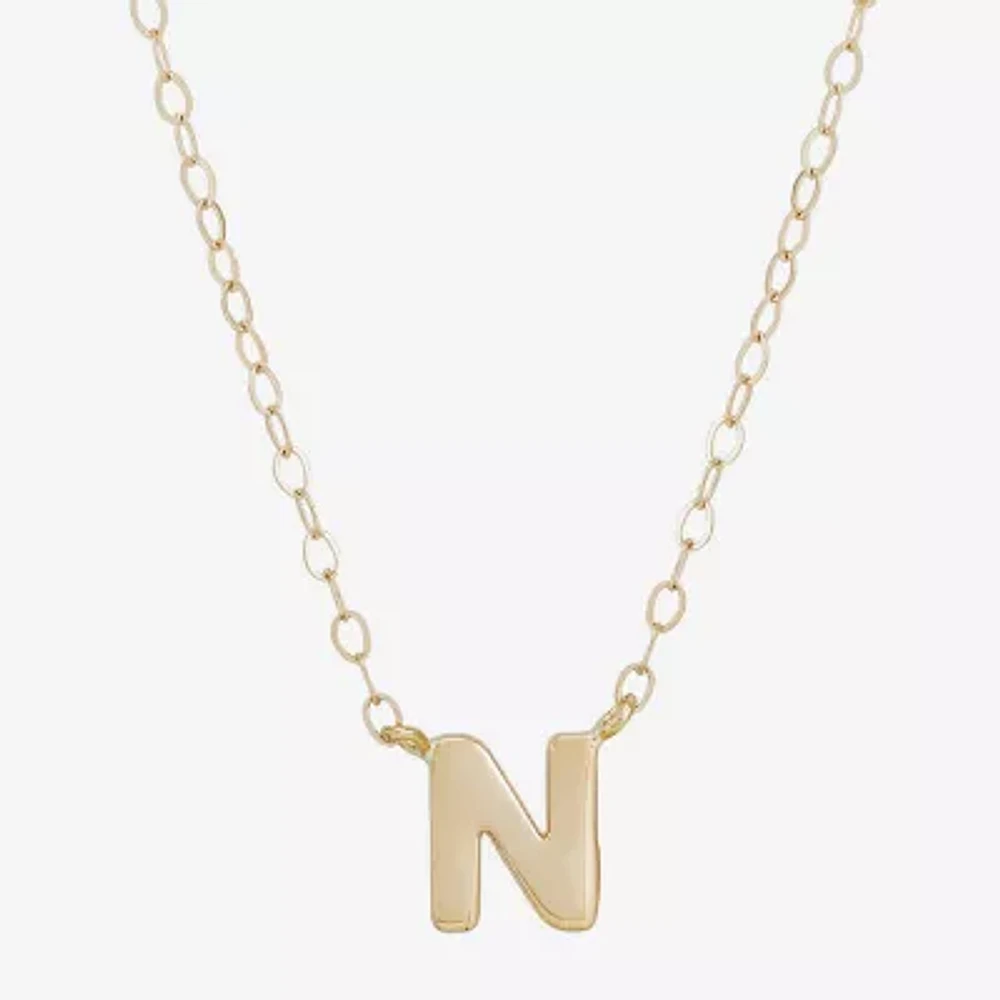 Womens 10K Gold 18 Inch Pendant Necklace