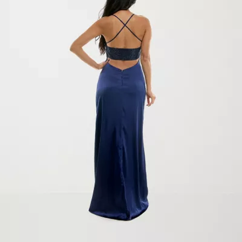 City Triangle Womens Cut Out Embellished Juniors Bodycon Dress