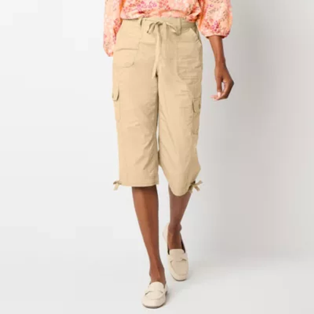 St. John's Bay Womens Straight Mid Rise Capri Pant