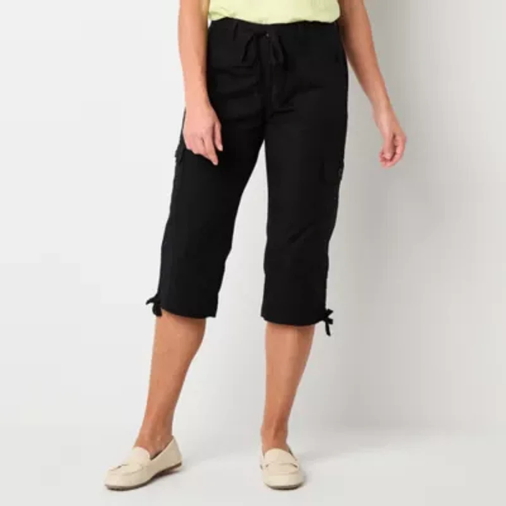 St. John's Bay Womens Straight Mid Rise Capri Pant