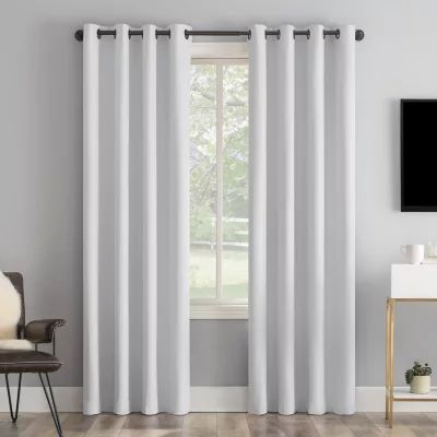 Sun Zero Tyrell Grommet Top Energy Saving 100% Blackout Single Curtain Panel