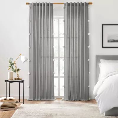 Mercantile Ardmore Rod Pocket Back Tab Light-Filtering Single Curtain Panel
