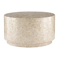 Porada Modern Gold and Ivory Coffee Table