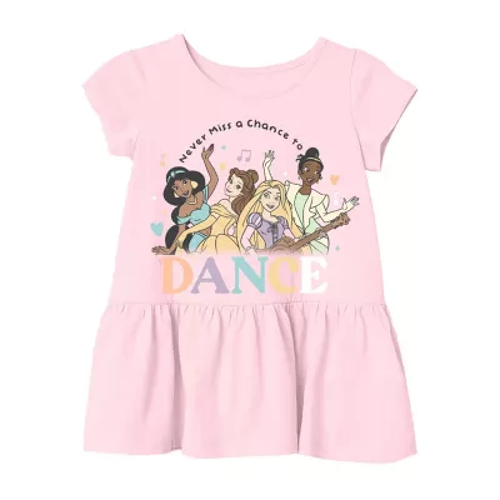Xtreme Toddler Girls Crew Neck Short Sleeve Regular Fit Princess Graphic T-Shirt