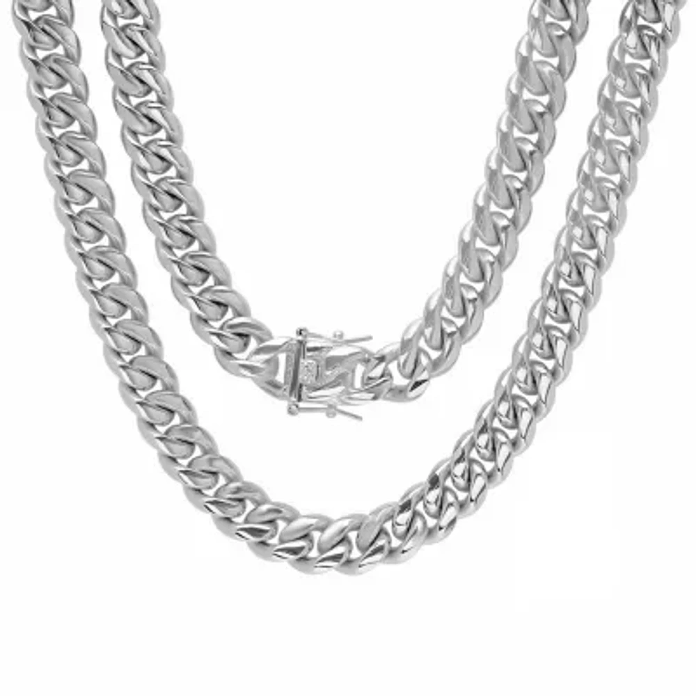 Mens Stainless Steel Hypoallergenic 30 Inch Box Chain Necklace