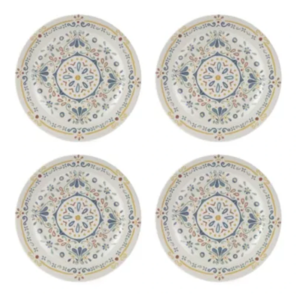 Linden Street Caspian Tile 4-pc. Melamine Dinner Plates