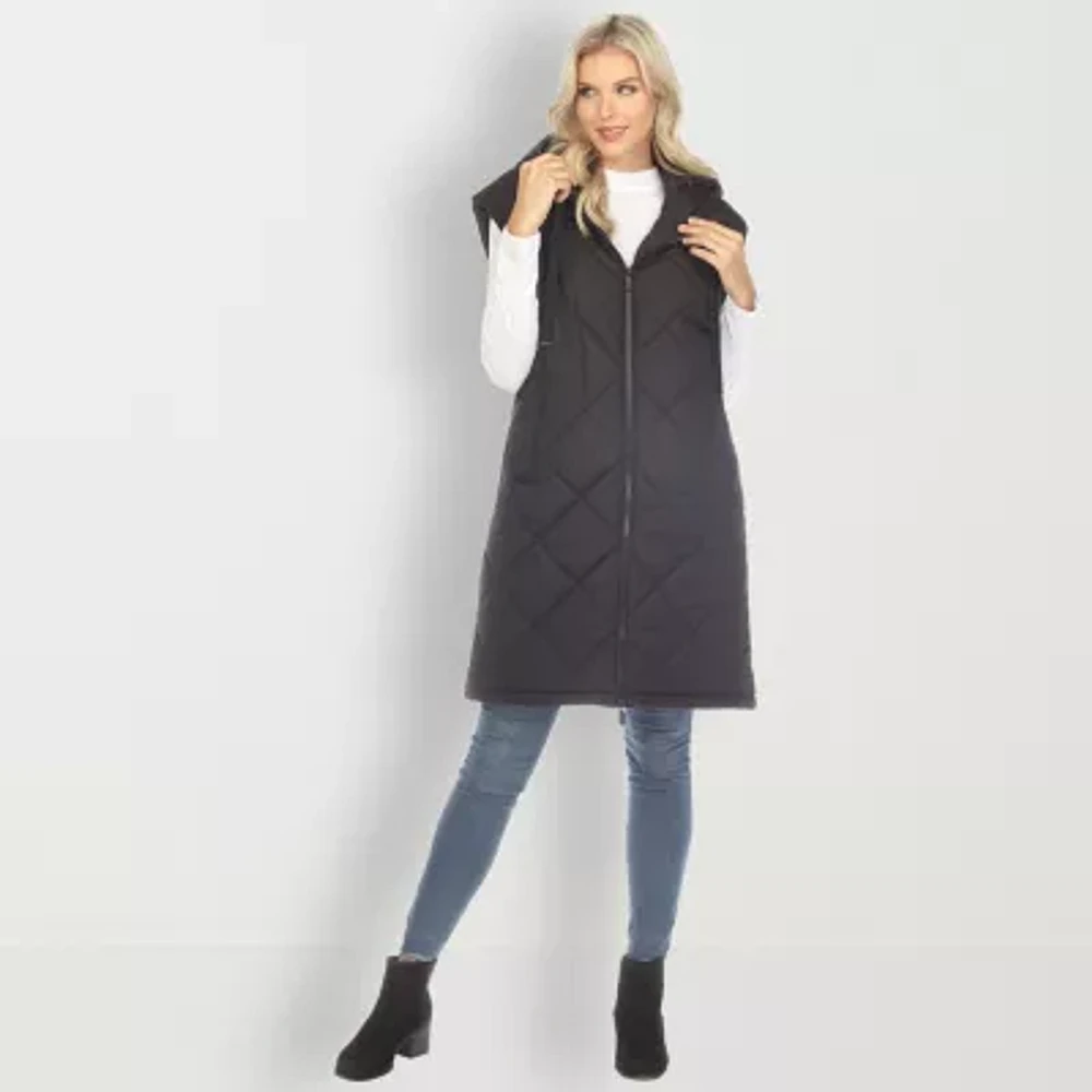 White Mark Womens Water Resistant Lightweight Puffer Vest