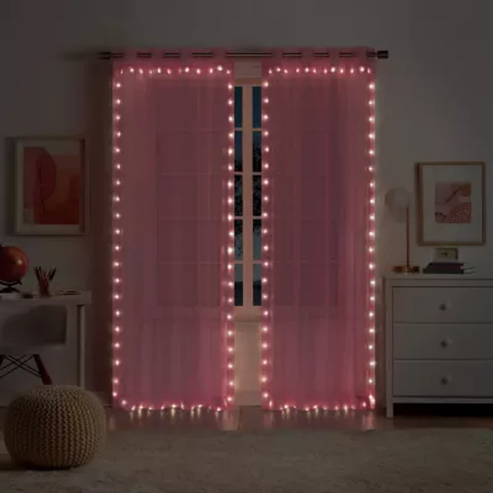 Eclipse Starlight Grommet Top Sheer Single Curtain Panel