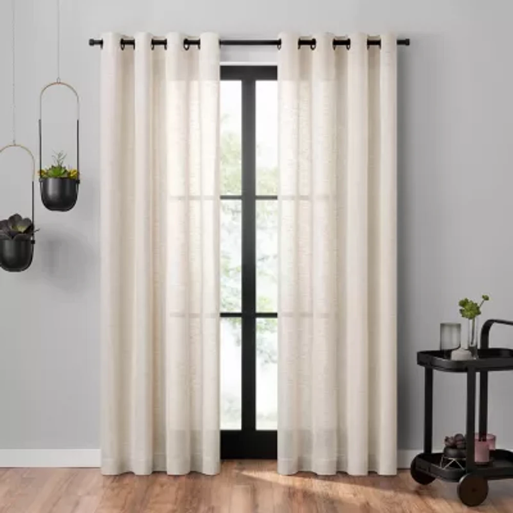 Umbra Dagen Grommet Top Sheer Single Curtain Panel