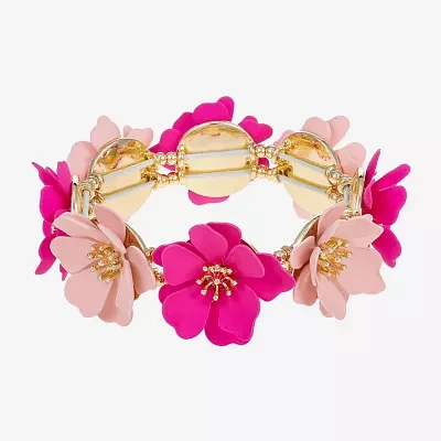 Liz Claiborne Womens Flower Stretch Bracelet