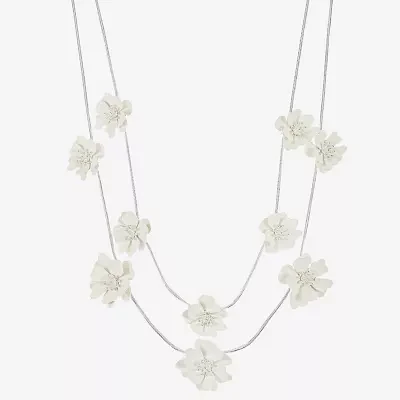 Liz Claiborne Multi Strand Womens 18 Inch Collar Necklace