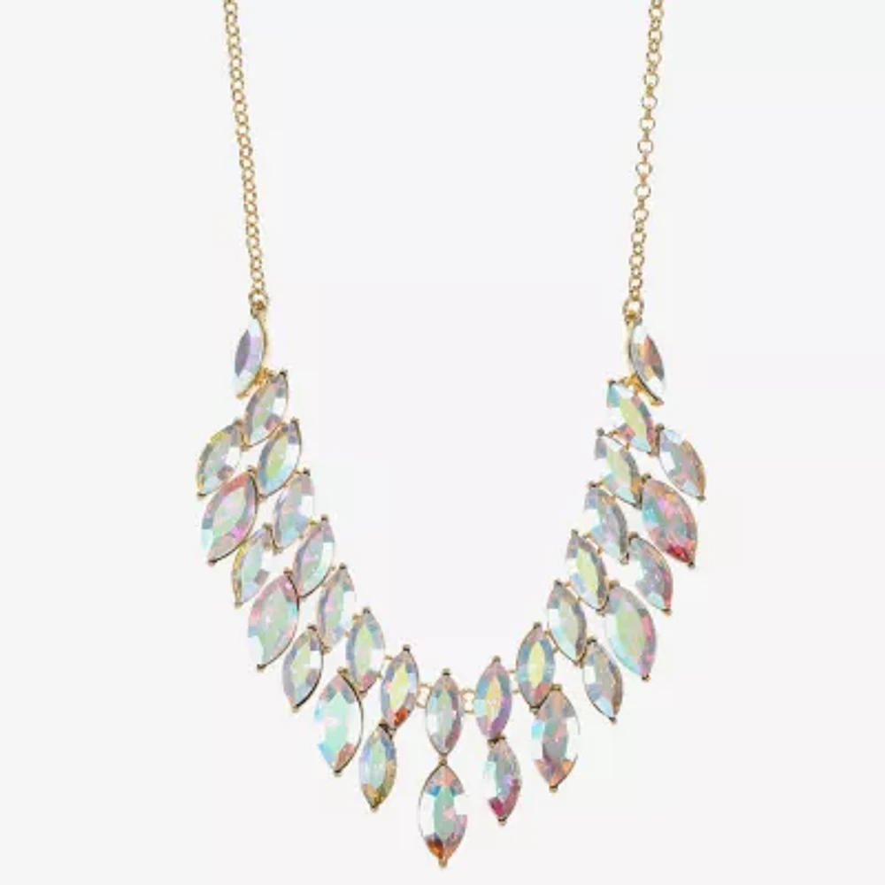 Monet Jewelry Gold Tone Womens 18 Inch Statement Necklace