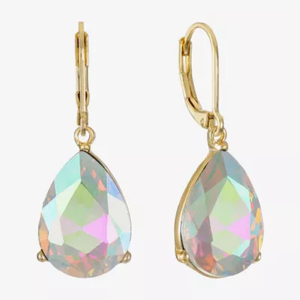Monet Jewelry Gold Tone Womens Glass Drop Earrings