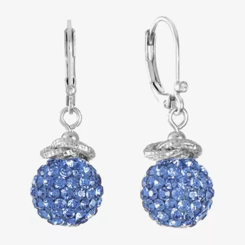 Monet Jewelry Womens Glass Round Drop Earrings
