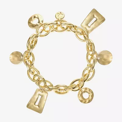Liz Claiborne Hammered Womens Charm Bracelet