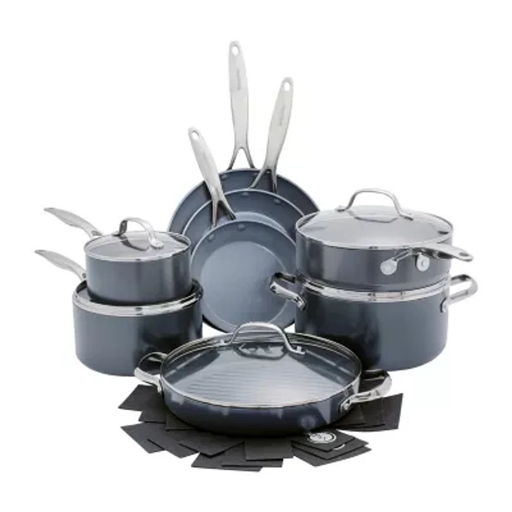 GreenPan Valencia Pro Healthy Hard Anodized Ceramic Non-Stick 13-pc. Cookware Set