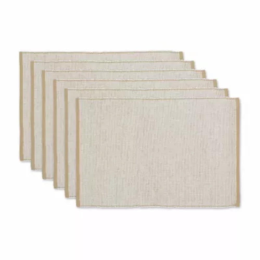 Design Imports Stone Eco-Friendly Chambray Fine Ribbed 6-pc. Placemat