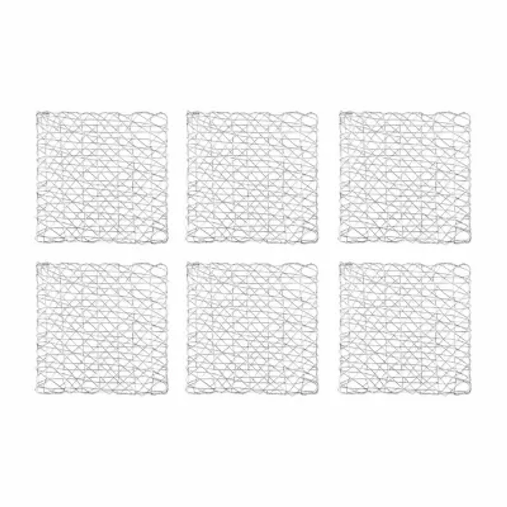 Design Imports Silver Woven Paper Square 6-pc. Placemat