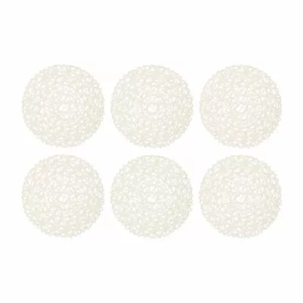 Design Imports Off-White Woven Paper 6-pc. Placemat