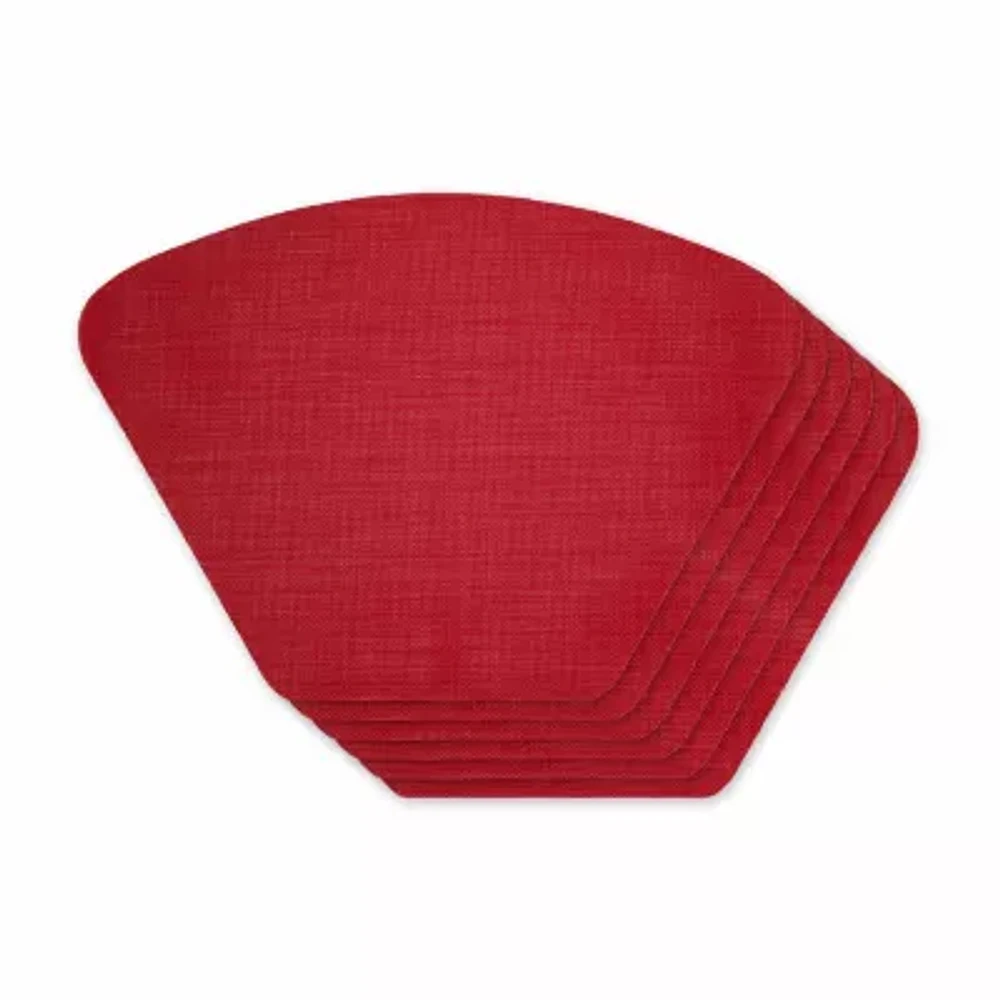 Design Imports Tango Red Solid Table 6-pc. Placemat