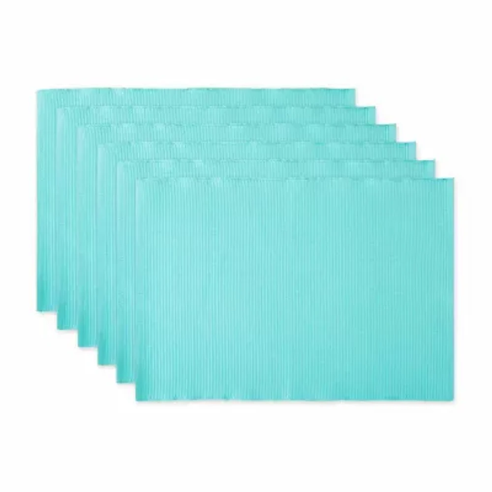 Design Imports Aqua Ribbed 6-pc. Placemat