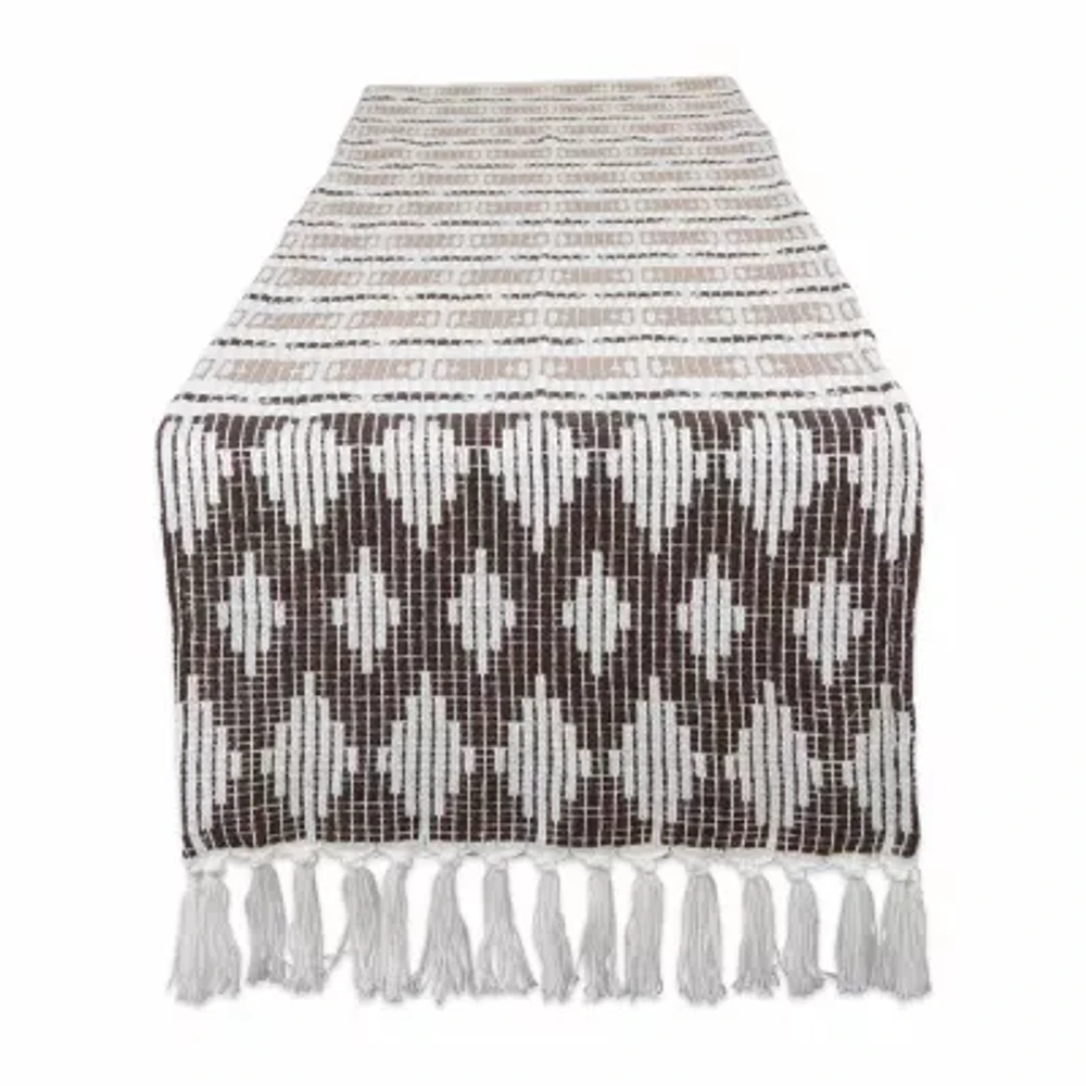 Design Imports Colby Southwest Dark Brown/Stone Table Runner