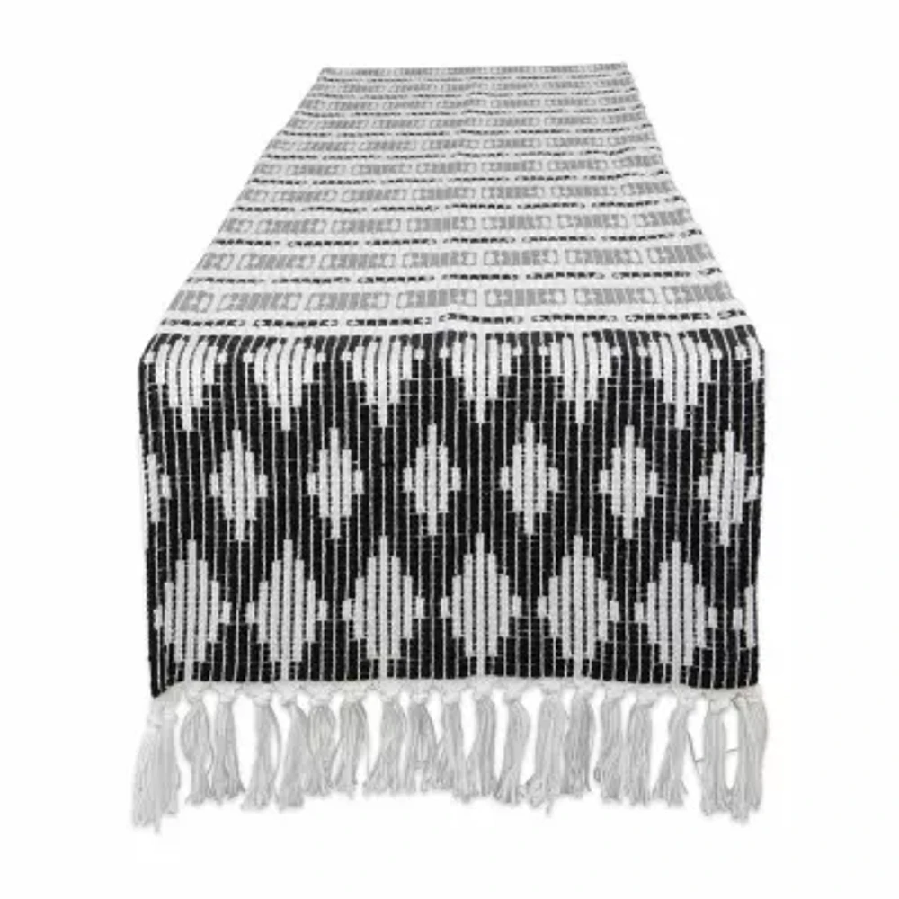 Design Imports Black/Gray Colby Southwest Table Runner