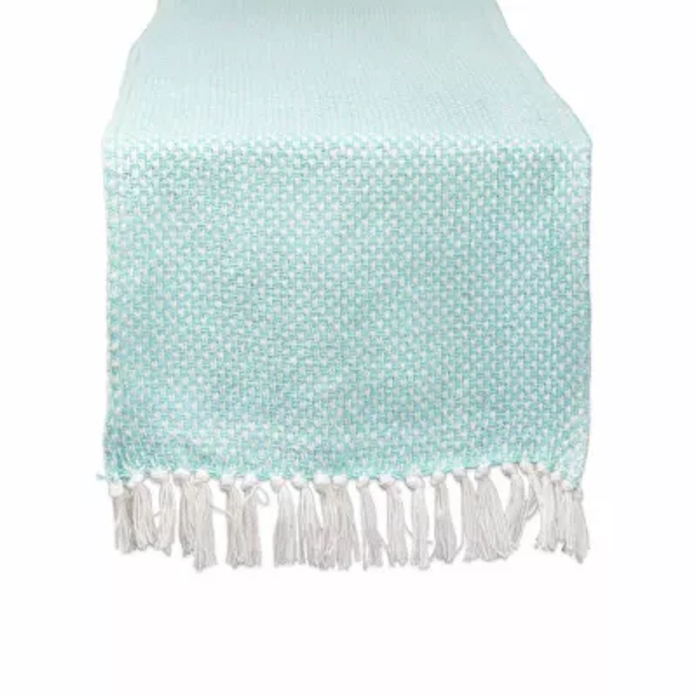 Design Imports Aqua Woven Table Runner
