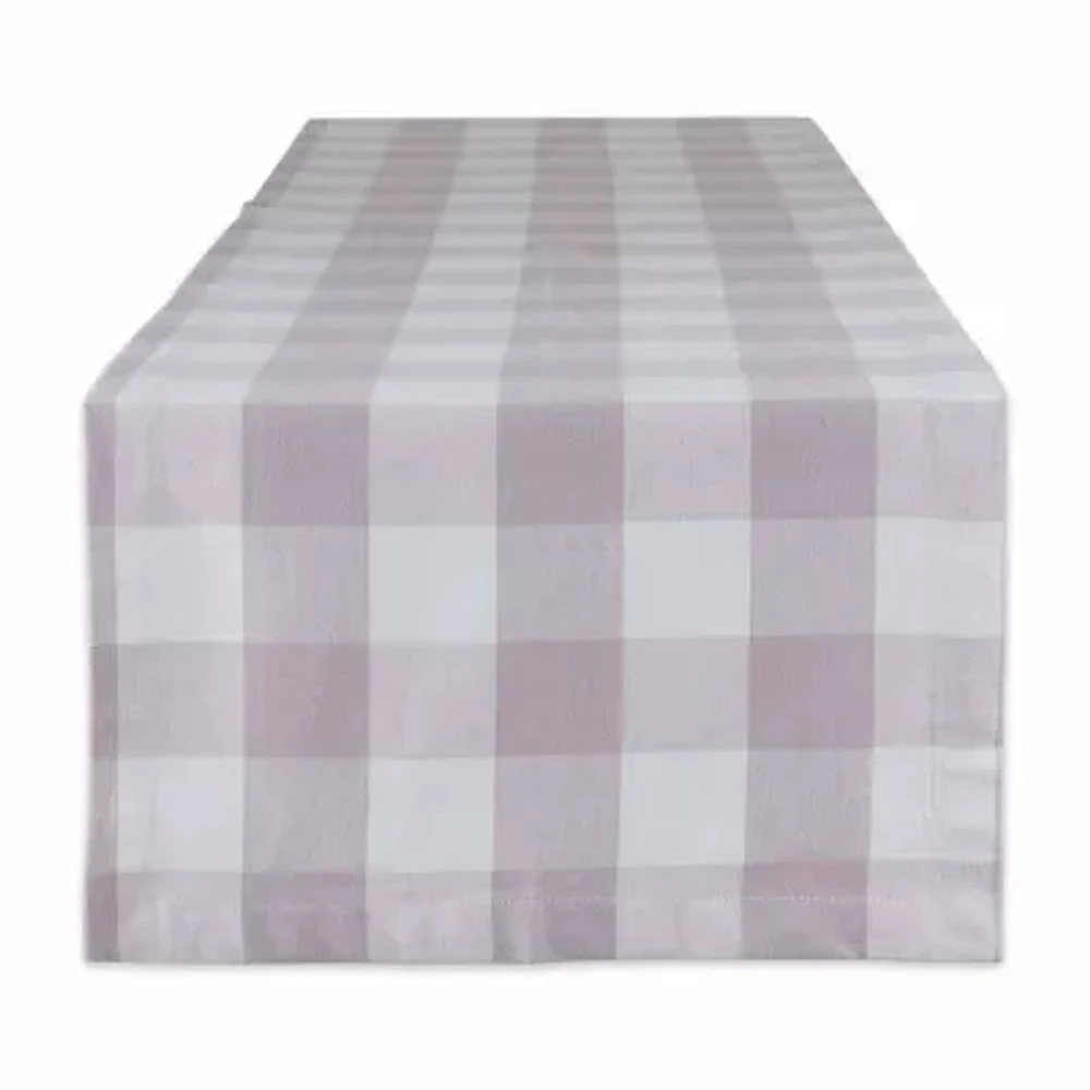 Design Imports Dusty Lilac Buffalo Check Table Runner