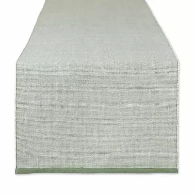 Design Imports Artichoke Eco-Friendly Chambray Fine Ribbed Table Runner