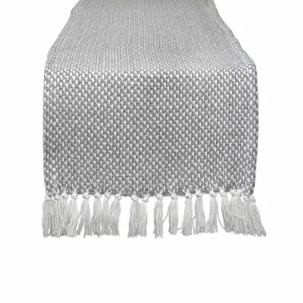 Design Imports Gray Woven Table Runner
