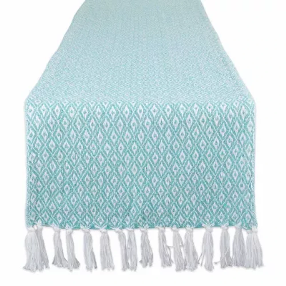 Design Imports Aqua Mini Diamond Table Runner