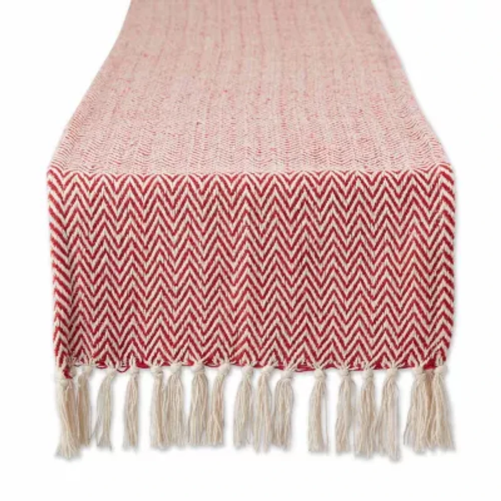 Design Imports Tango Red Chevron Table Runner