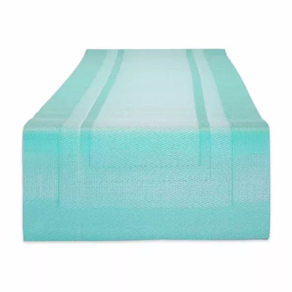 Design Imports Aqua Pvc Doubleframe Table Runner