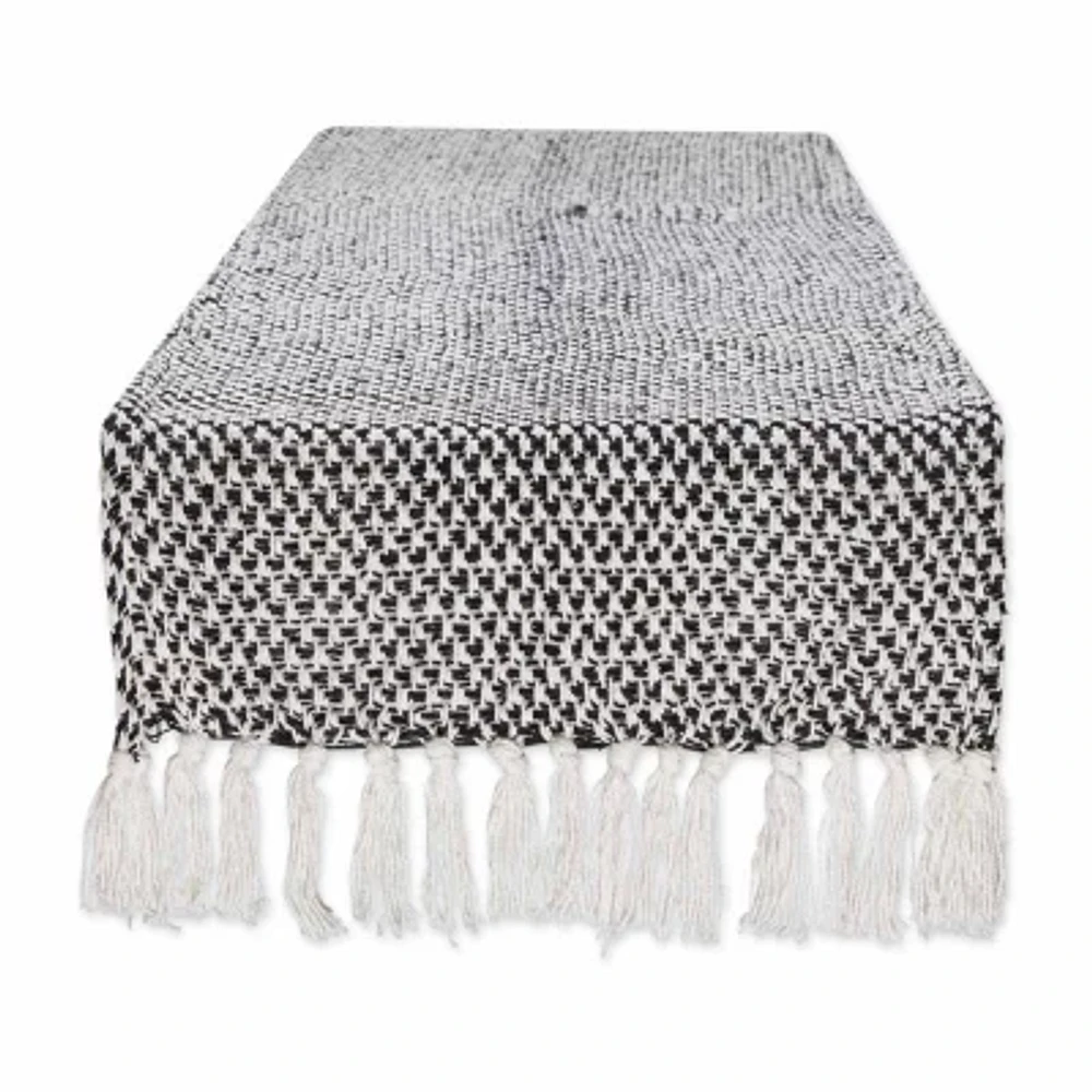 Design Imports Black Woven Table Runner