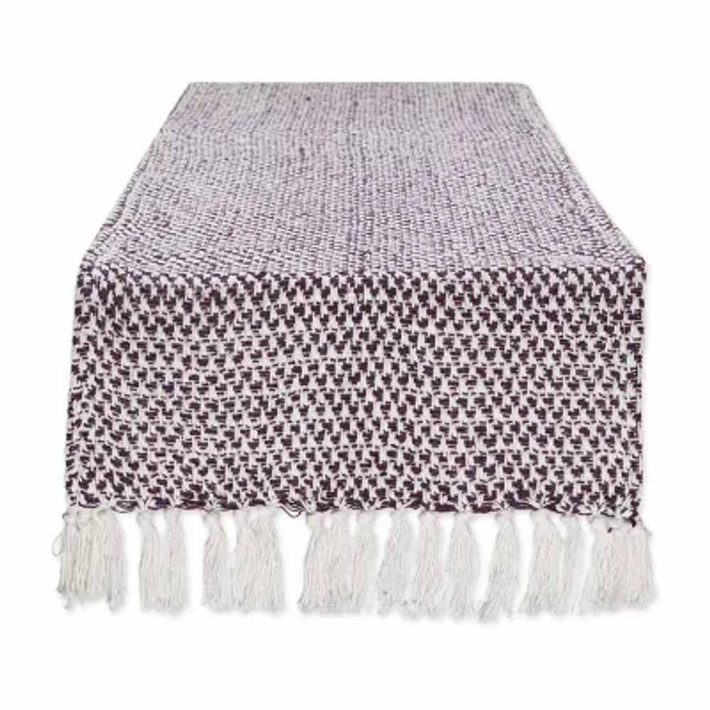 Design Imports Eggplant Woven Table Runner
