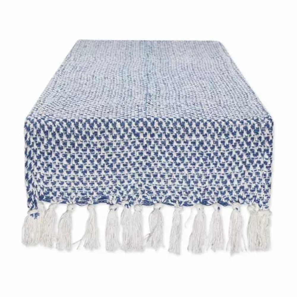 Design Imports Nautical Blue Woven Table Runner